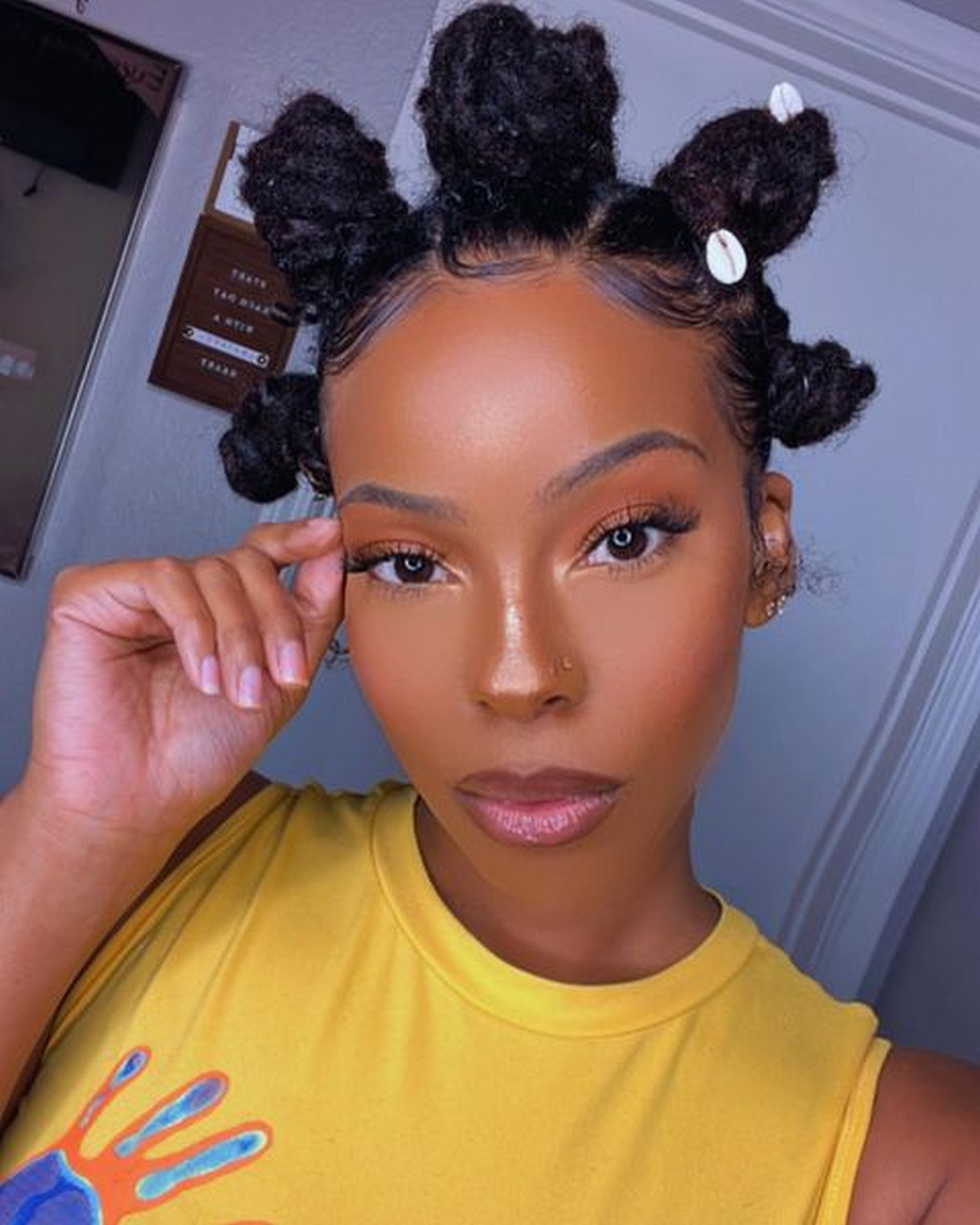 Cornrowed Bantu Knots