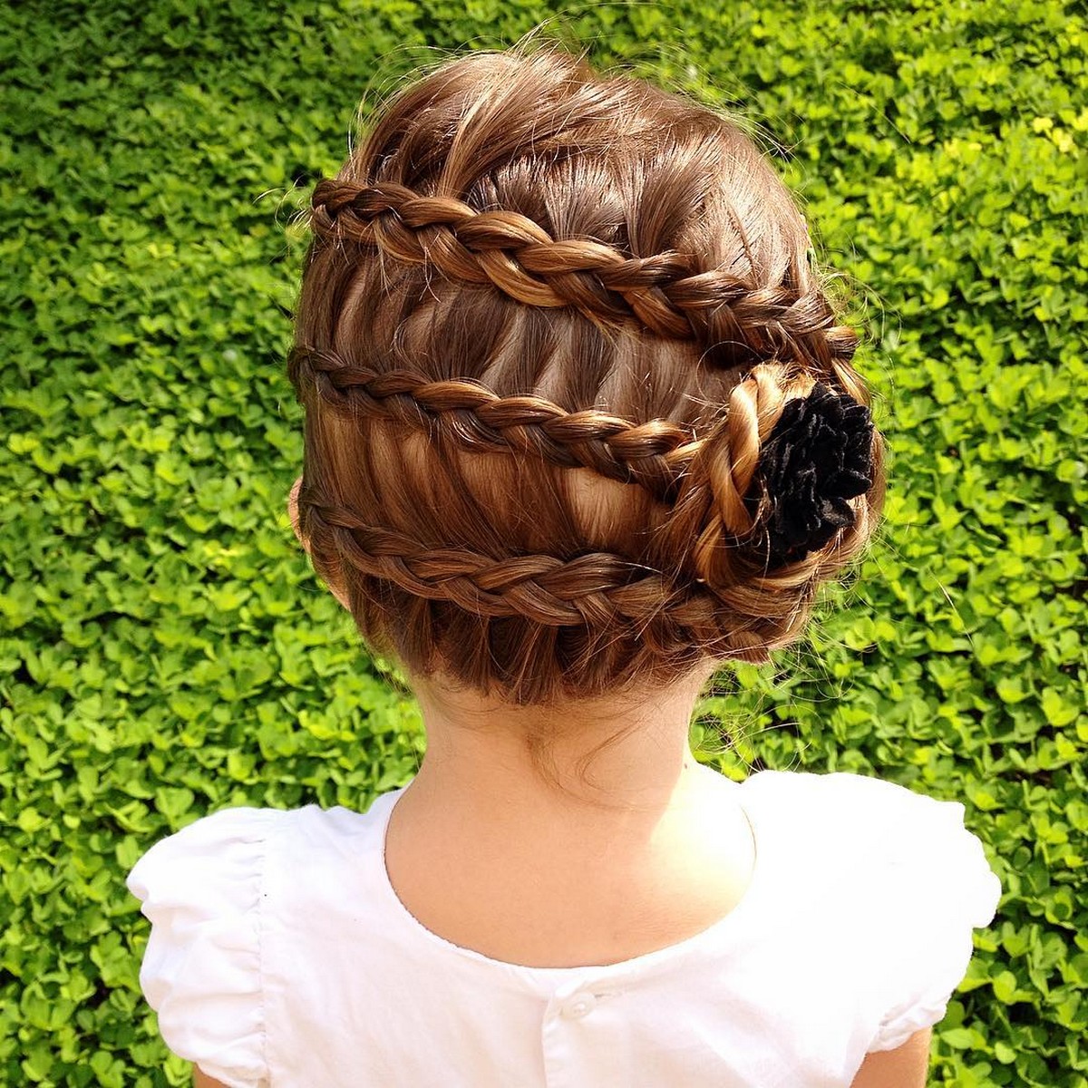 Triple Lace Braid with Rosette