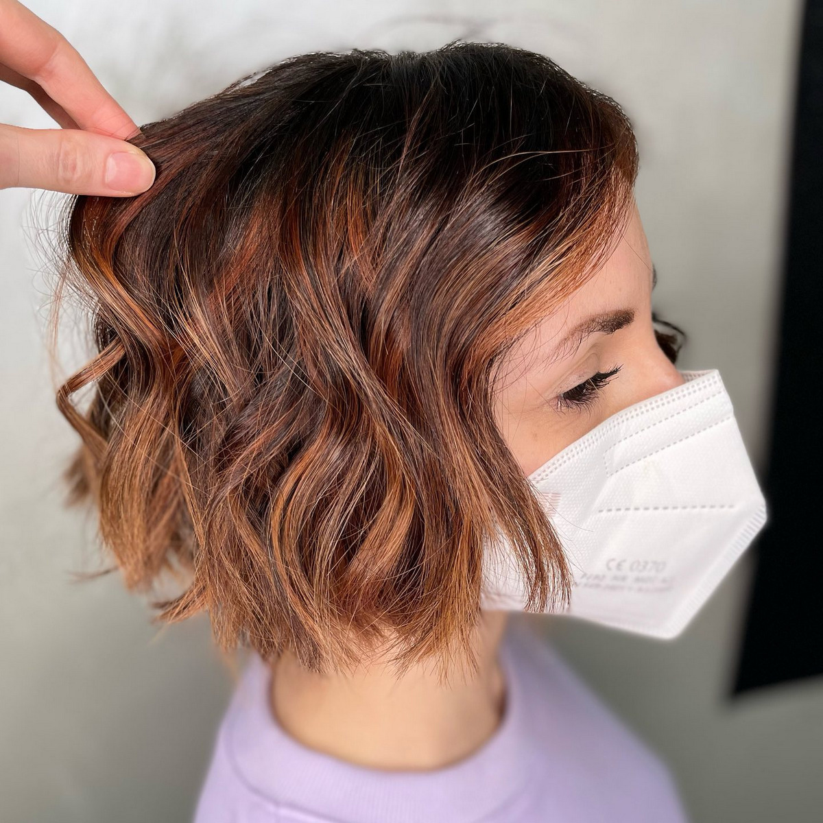 Chocolate Bob with Subtle Caramel Balayage