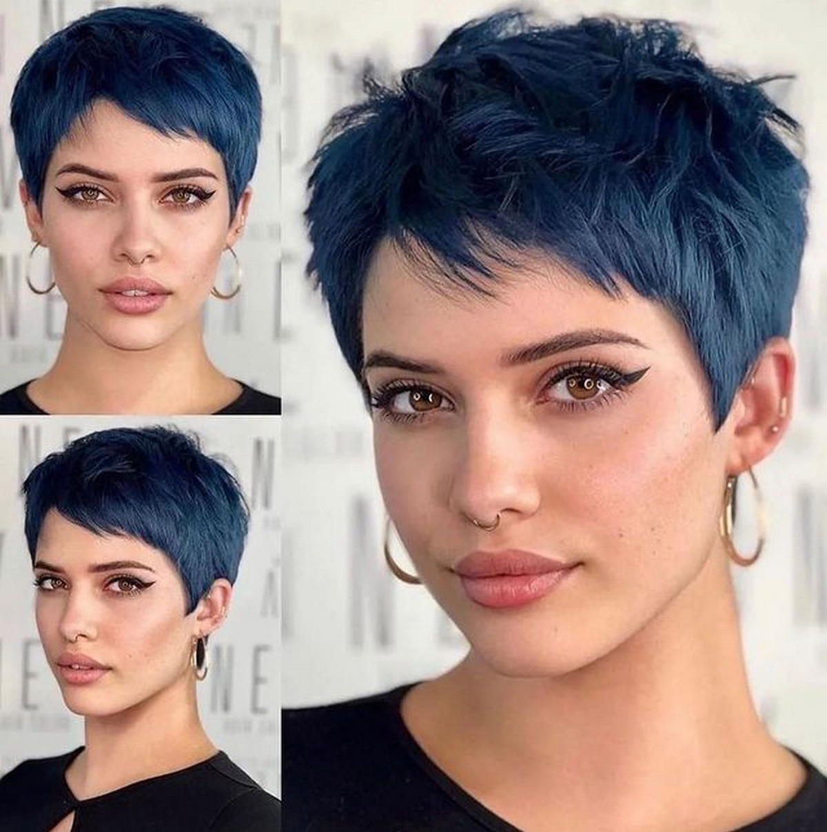 Cute textured brunette pixie-bob
