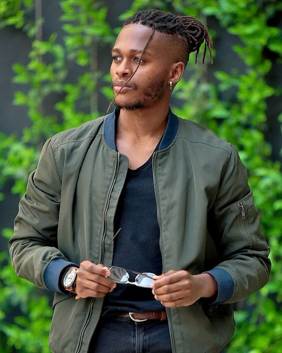 High Taper Fade Dreadlock Bun
