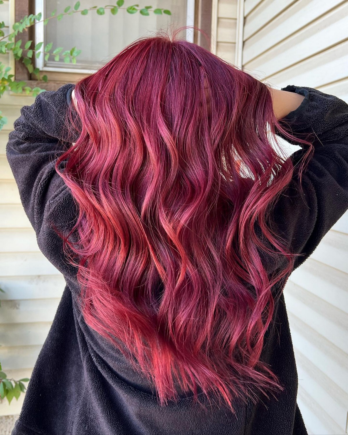 Maroon Pink Hair