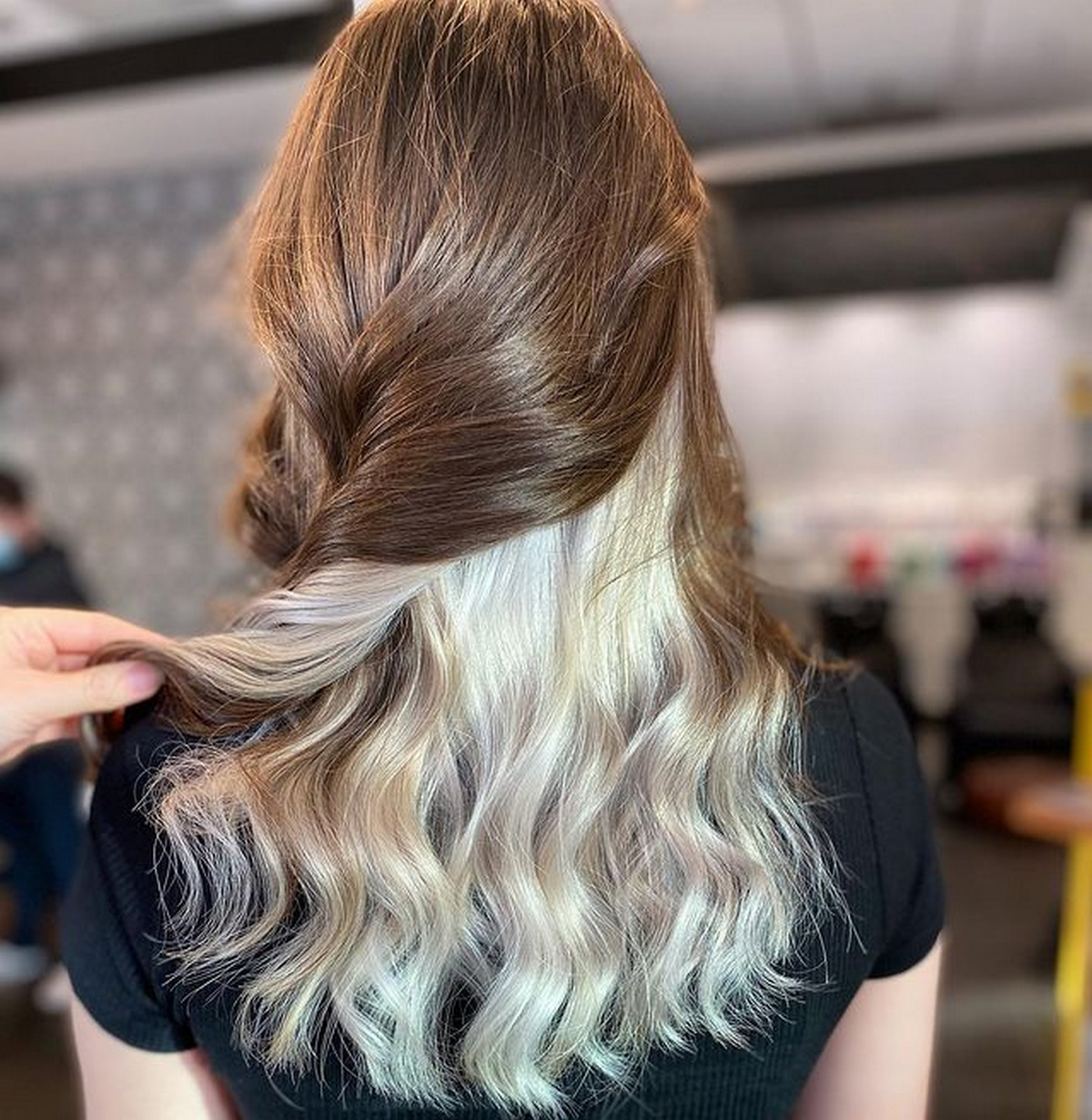 Platinum Blonde Underneath Hair Color