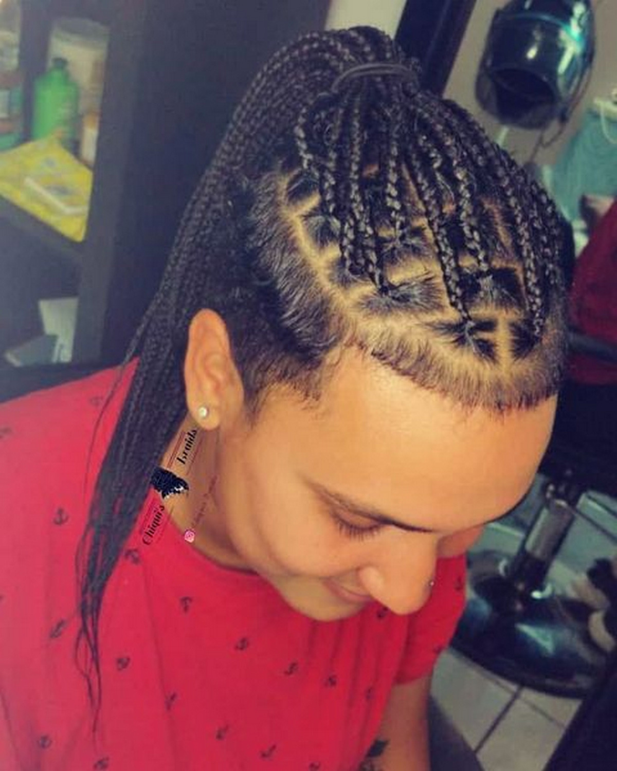 Bob Braids With Shaved Sides