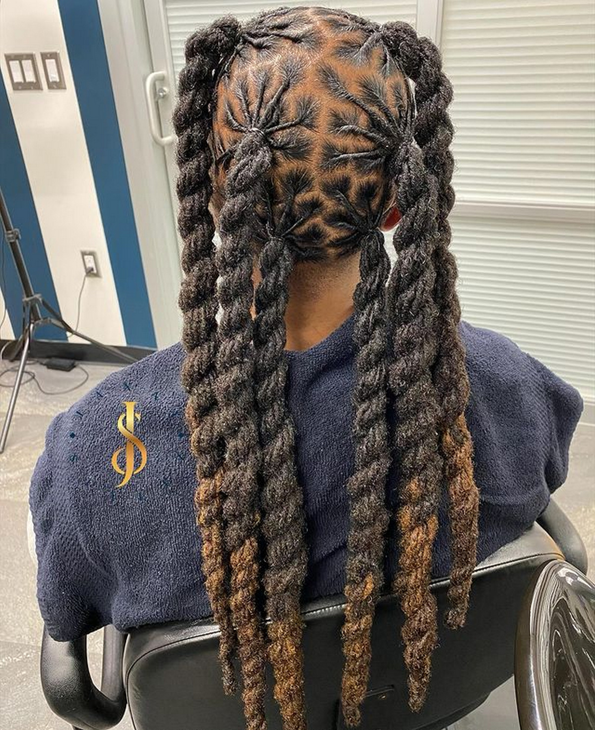 Long Dreadlocks Two Strands With Rope Twist