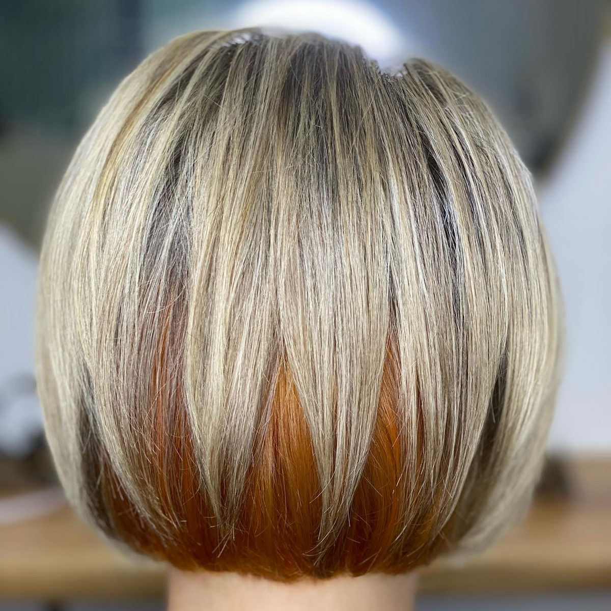 Peach Underneath Hair Color