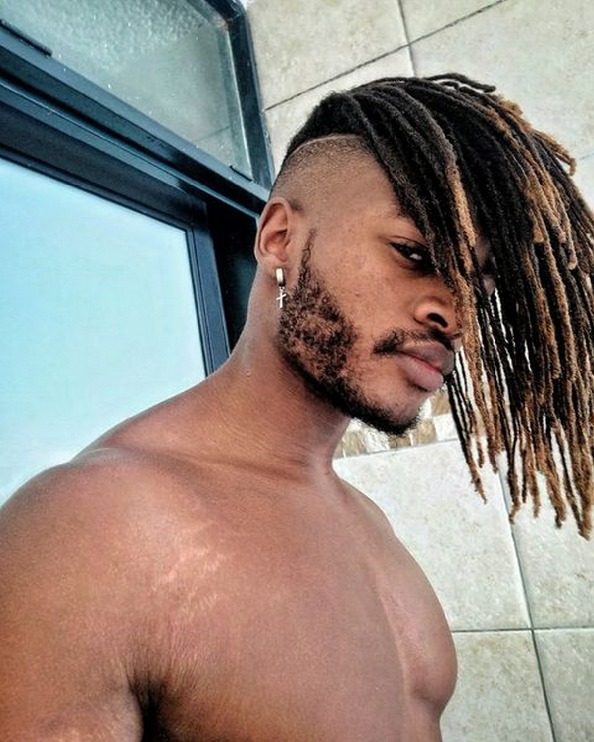 Taper Fade with Faux Hawk Dreads