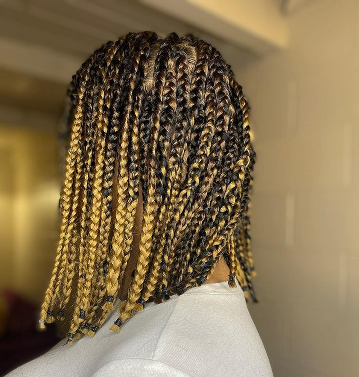 Bob Braids With Blonde Highlights