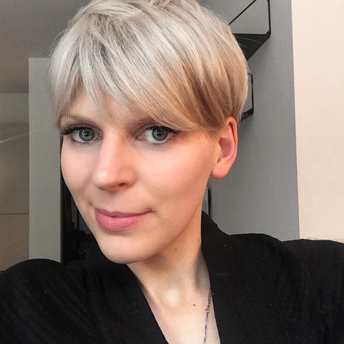 Platinum Platinum Blonde Pixie Bangs