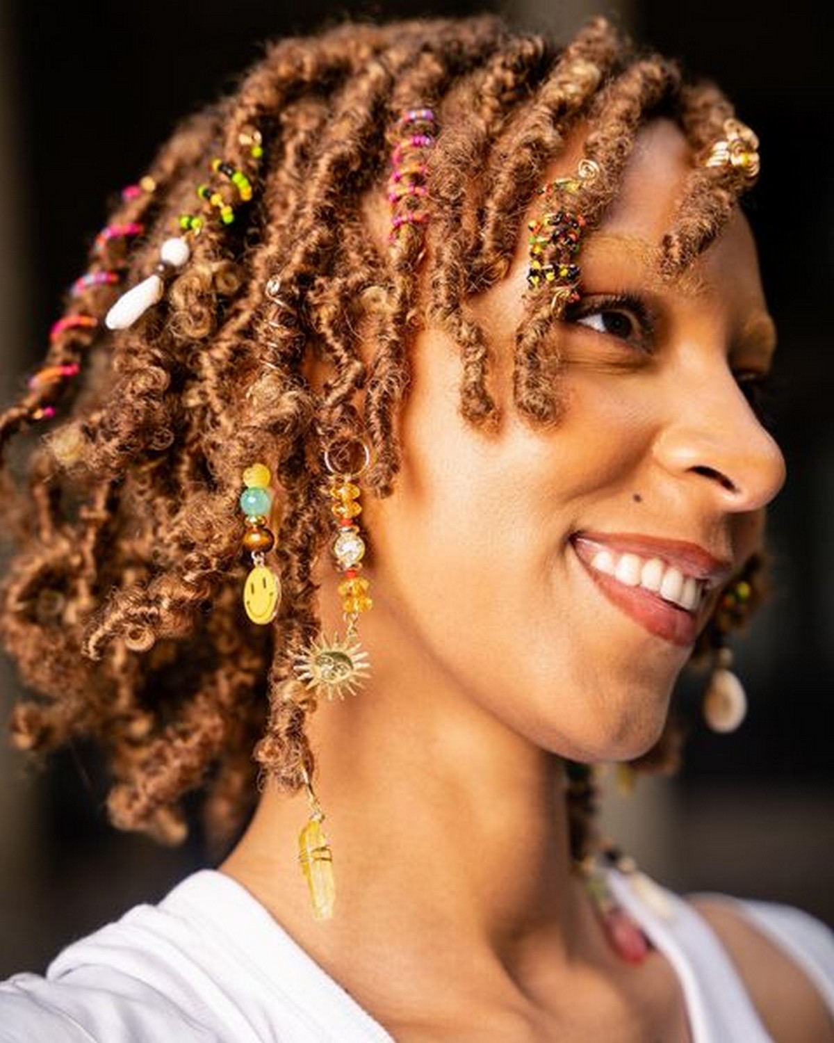 Soft Locs With Jewelry