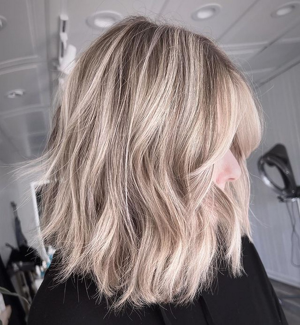 Glowing Dark Dirty Blonde Hair With Highlights