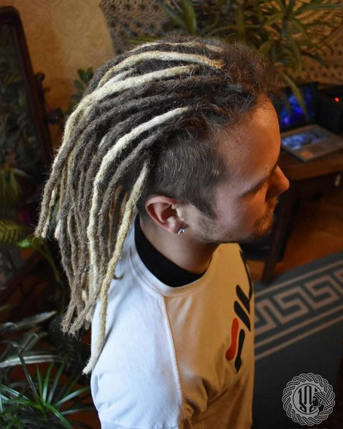 Taper Fade Dreads with Highlight