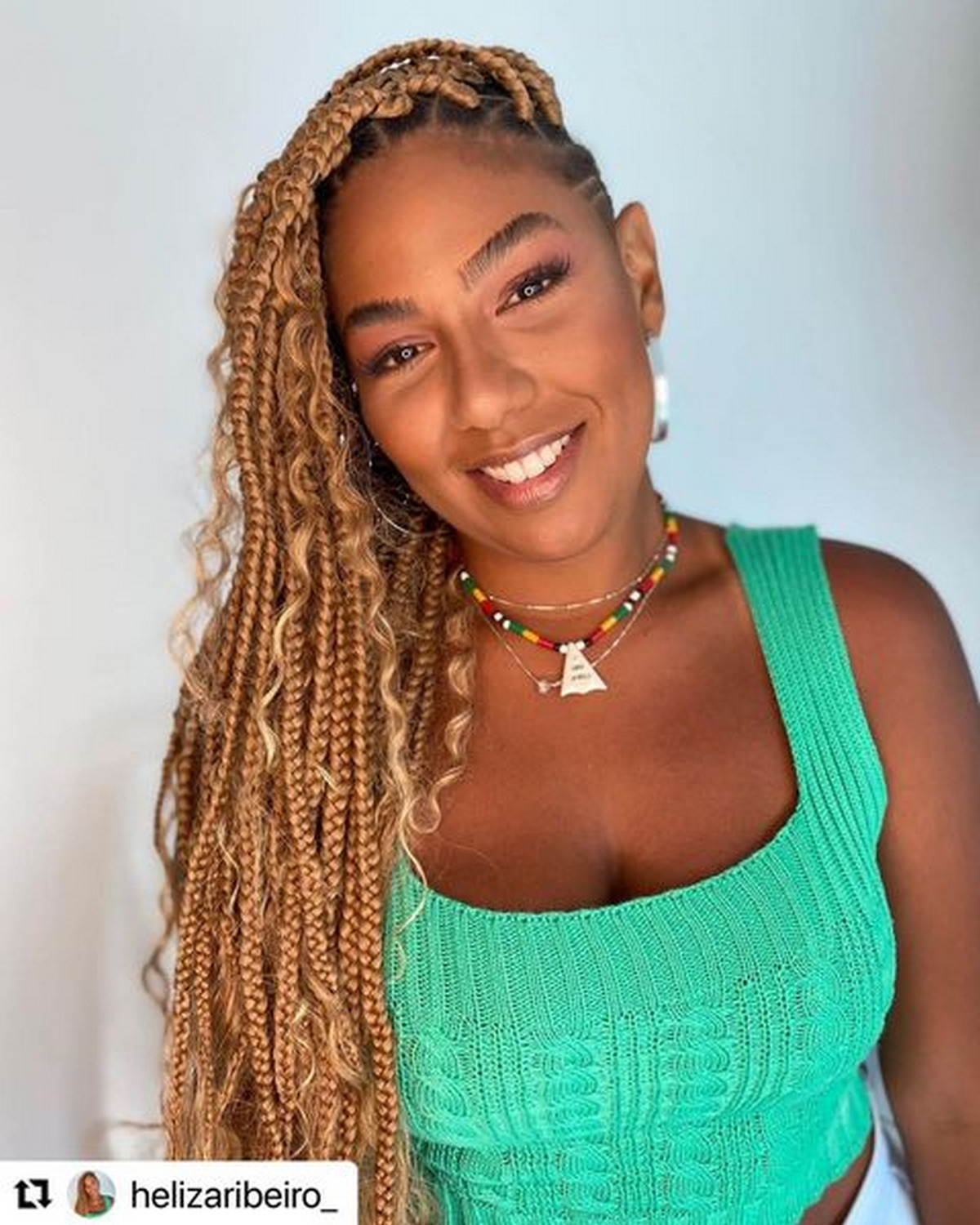 Blonde Chunky Twists With A Shaved Section