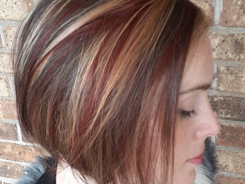 Top 35 Red And Blonde Highlights
