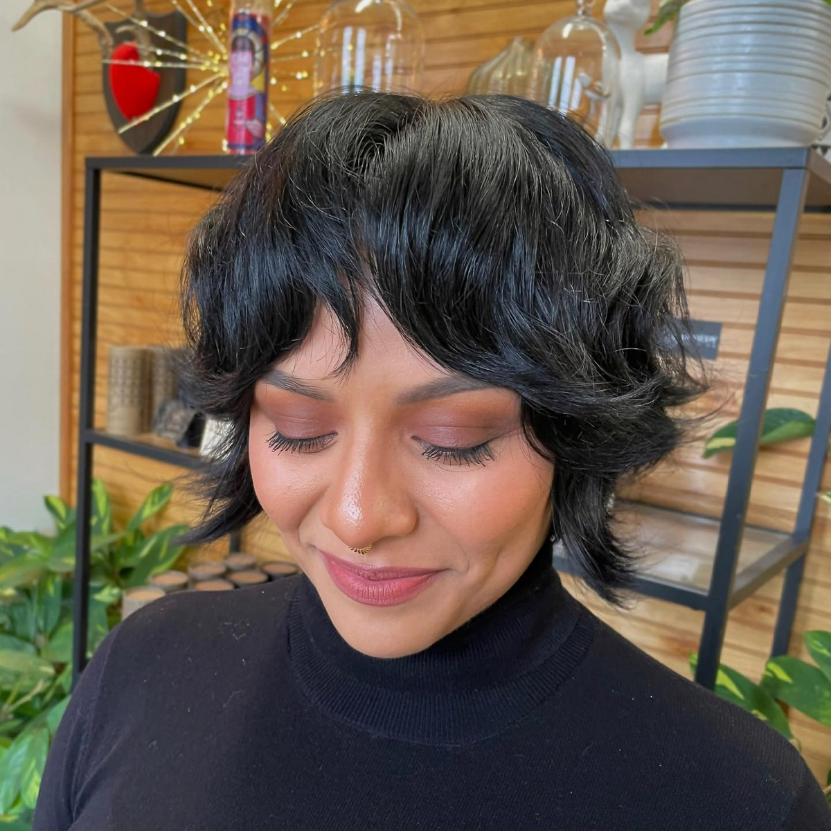 Natural Black Shaggy Pixie Bob 