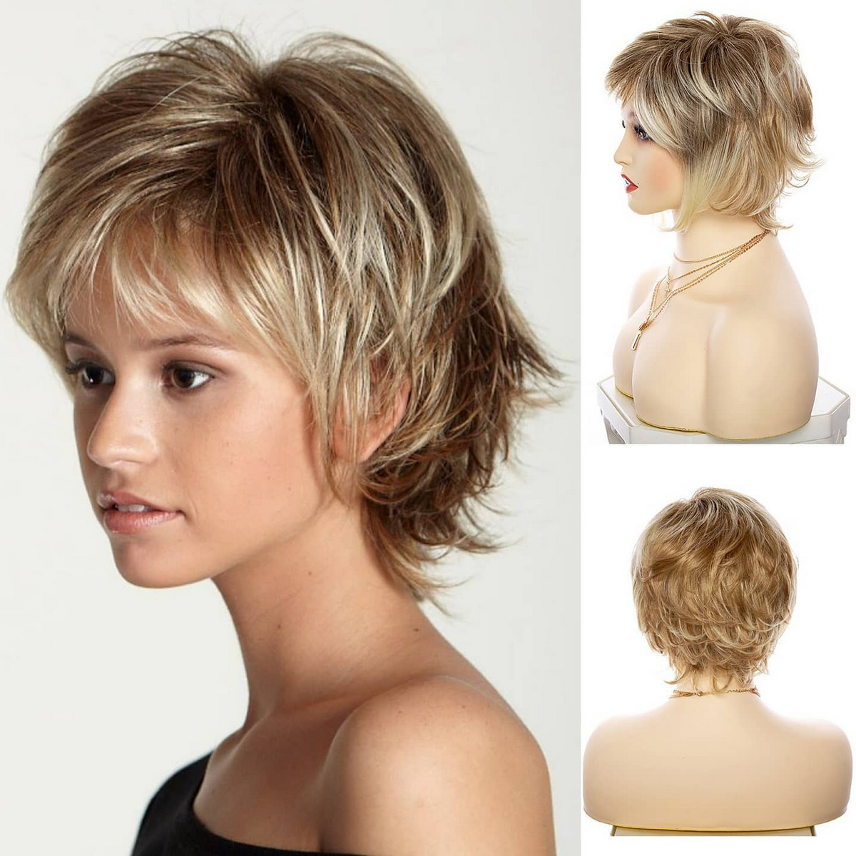 Platinum Blonde Layered Pixie