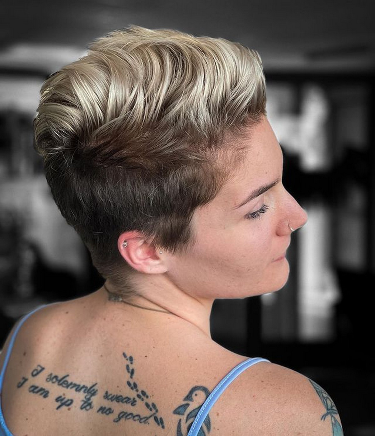 Blonde Faux Hawk Hair