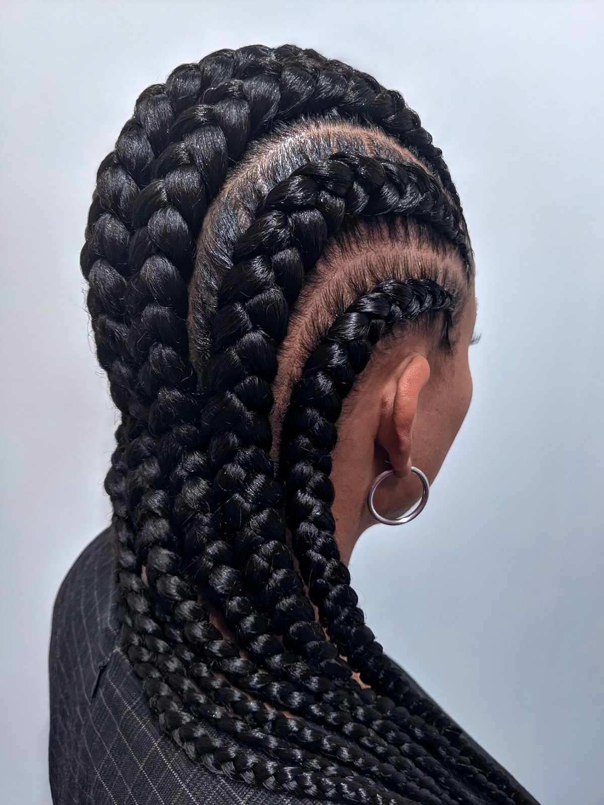 Long Braided Into Cornrow Hairstyle