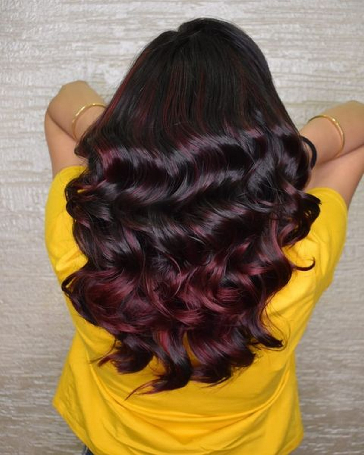 Magenta Red Balayage