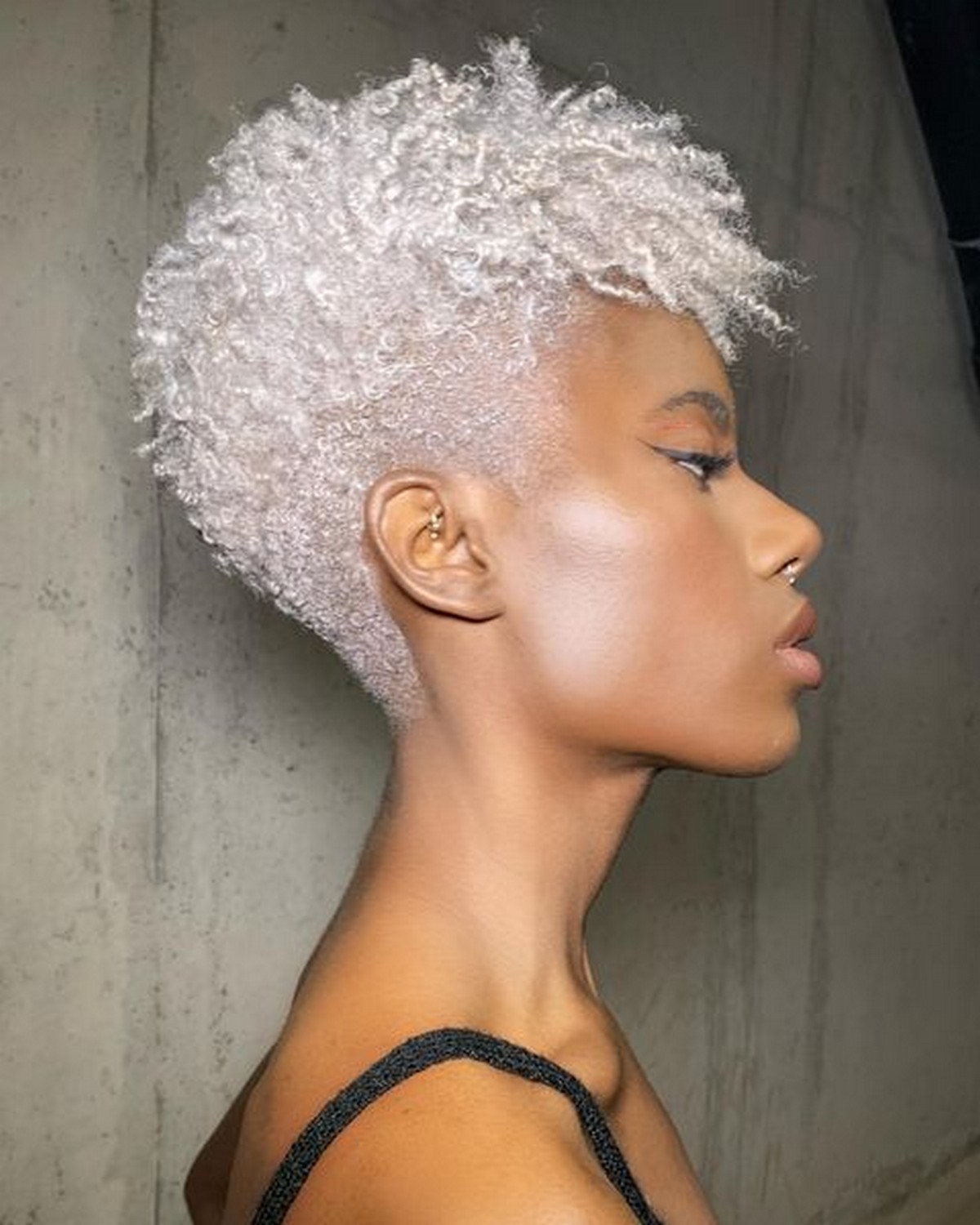 Pearl Blonde Pixie Natural Hair