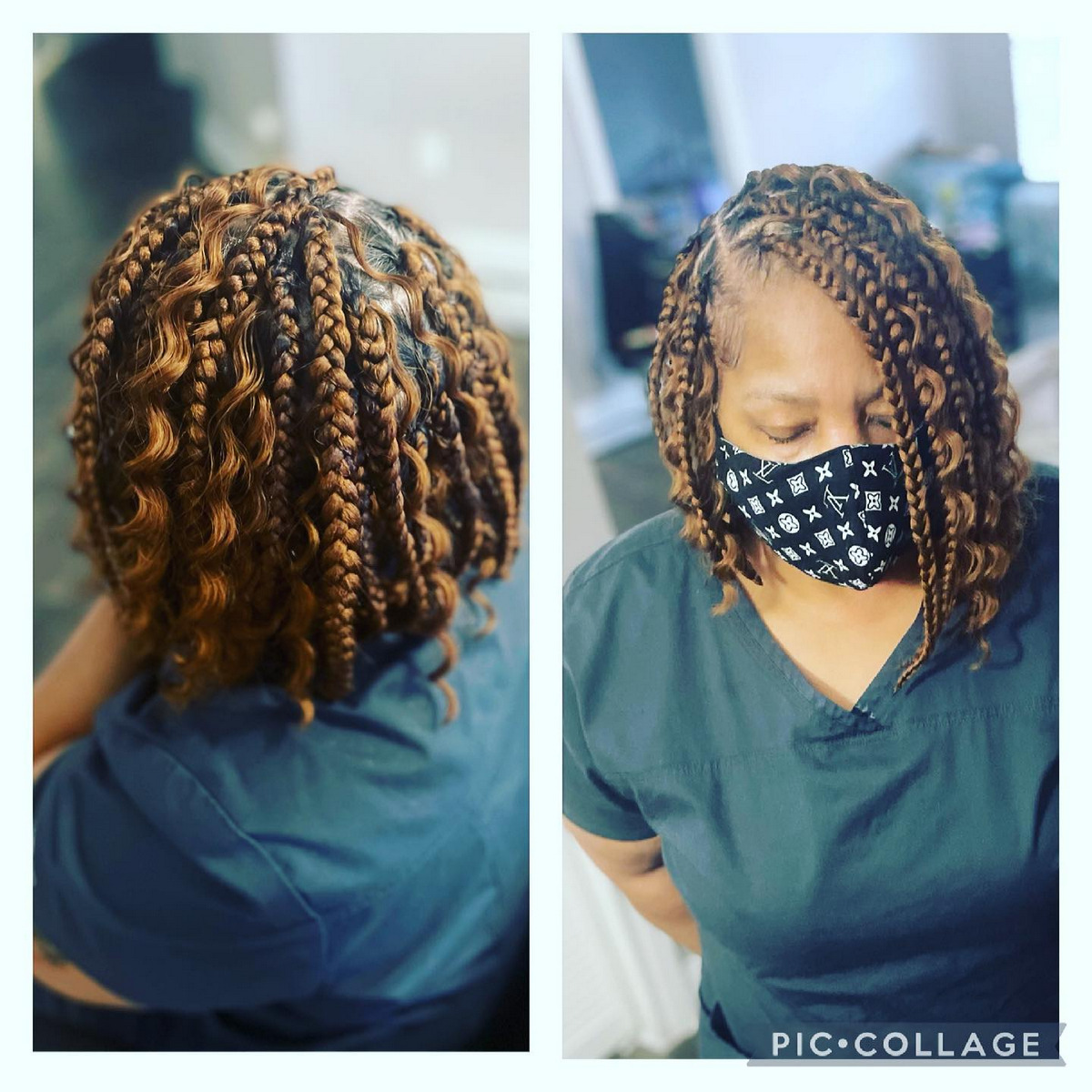 Short Goddess Style Knotless Braids