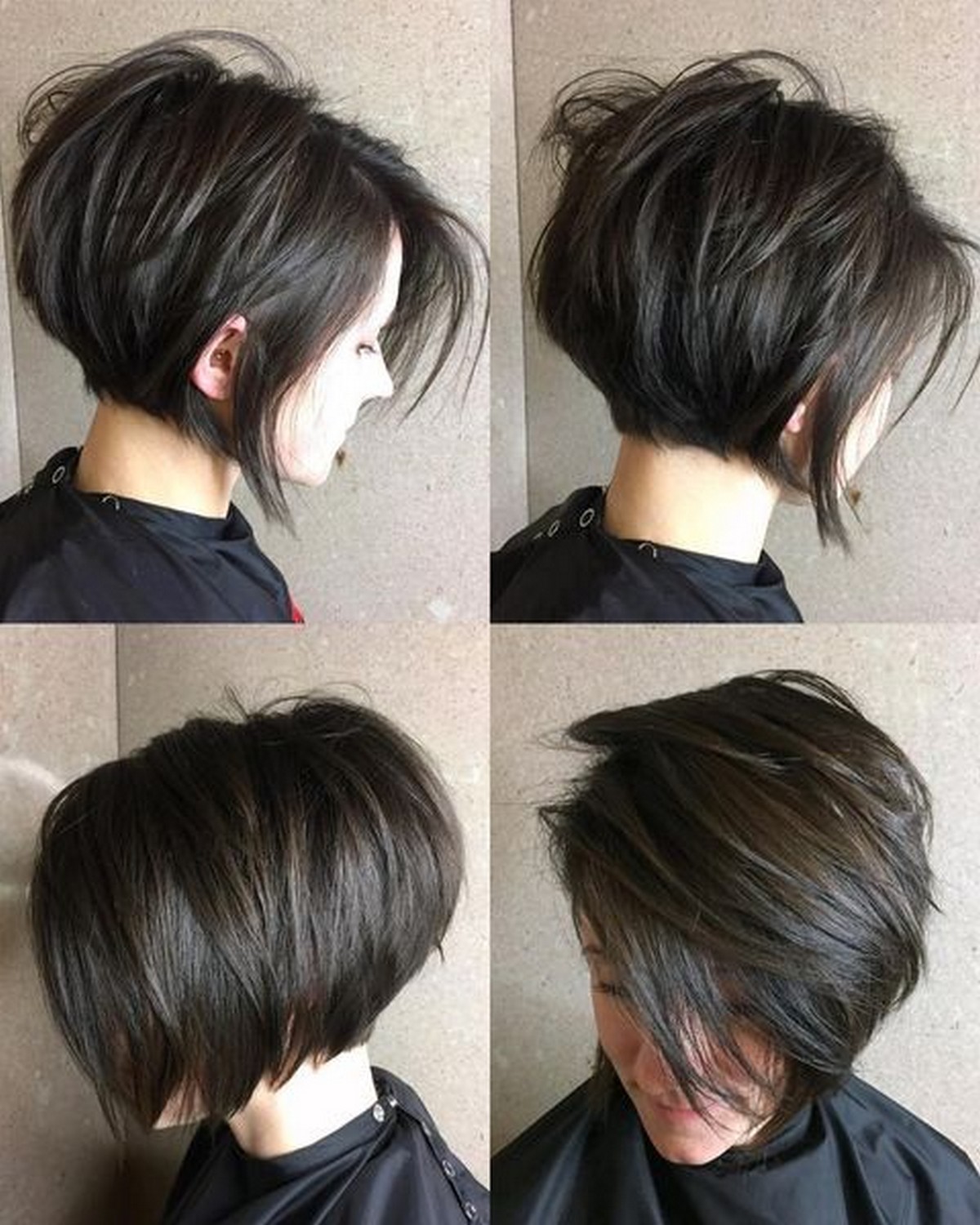 Side-Parted Voluminous Pixie Bob