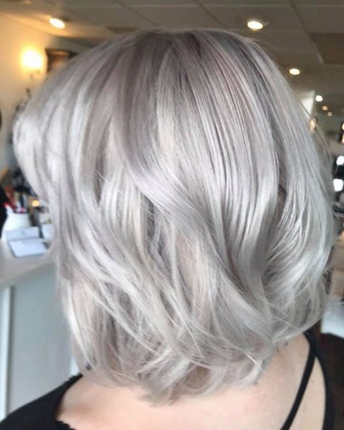 Winter White Platinum Blonde Short Hair