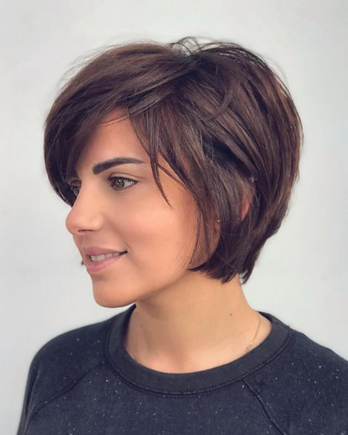 Hot Layered Pixie With Side Swept Bangs