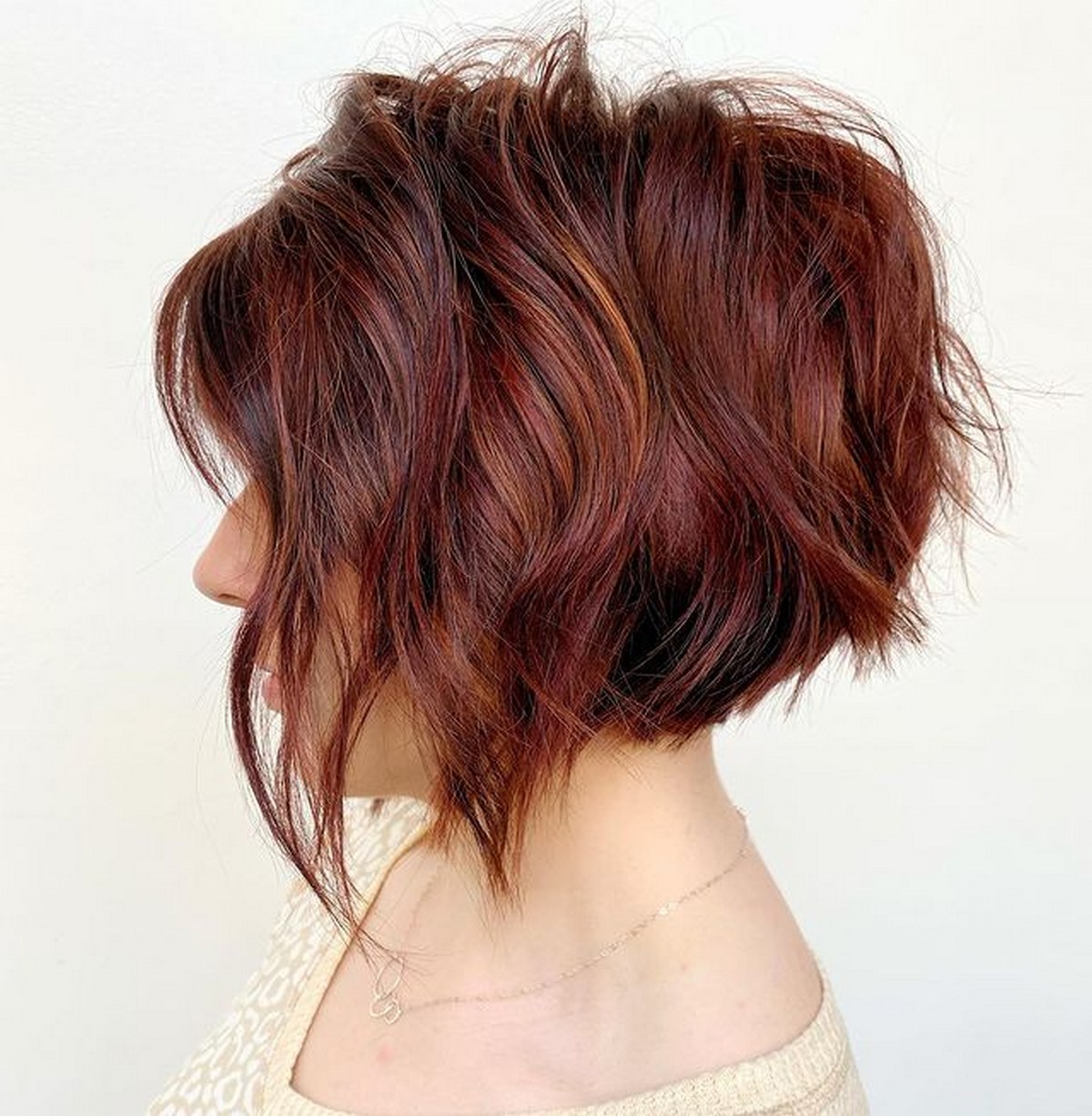 Short Red Hair With Highlights