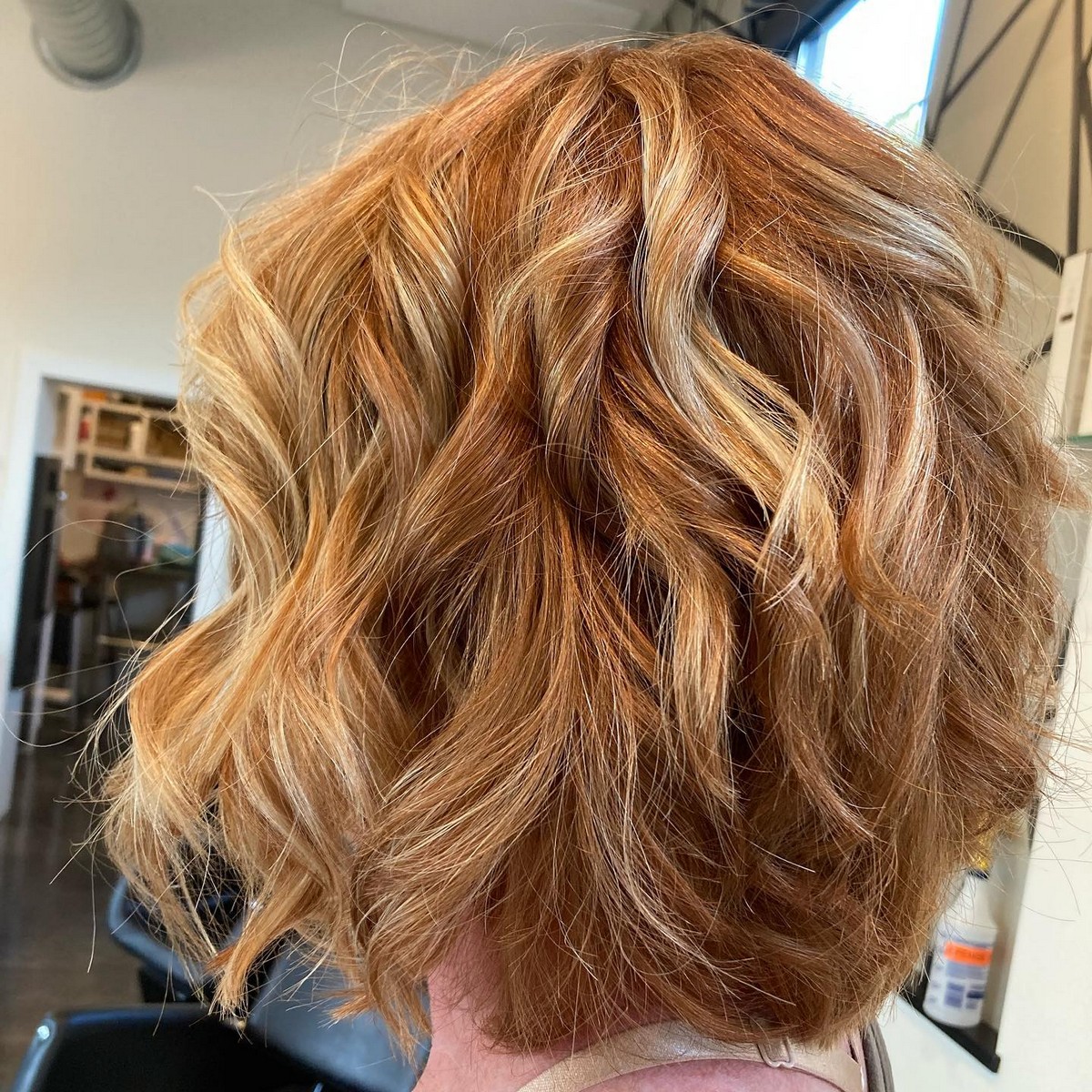 Short Wavy Bob With Highlights