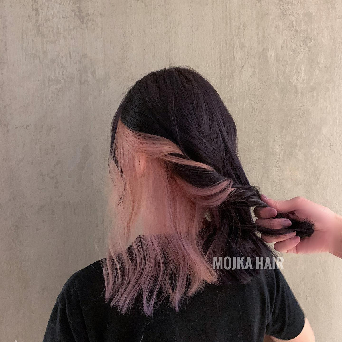 Soft Pink Underneath Hair Color 