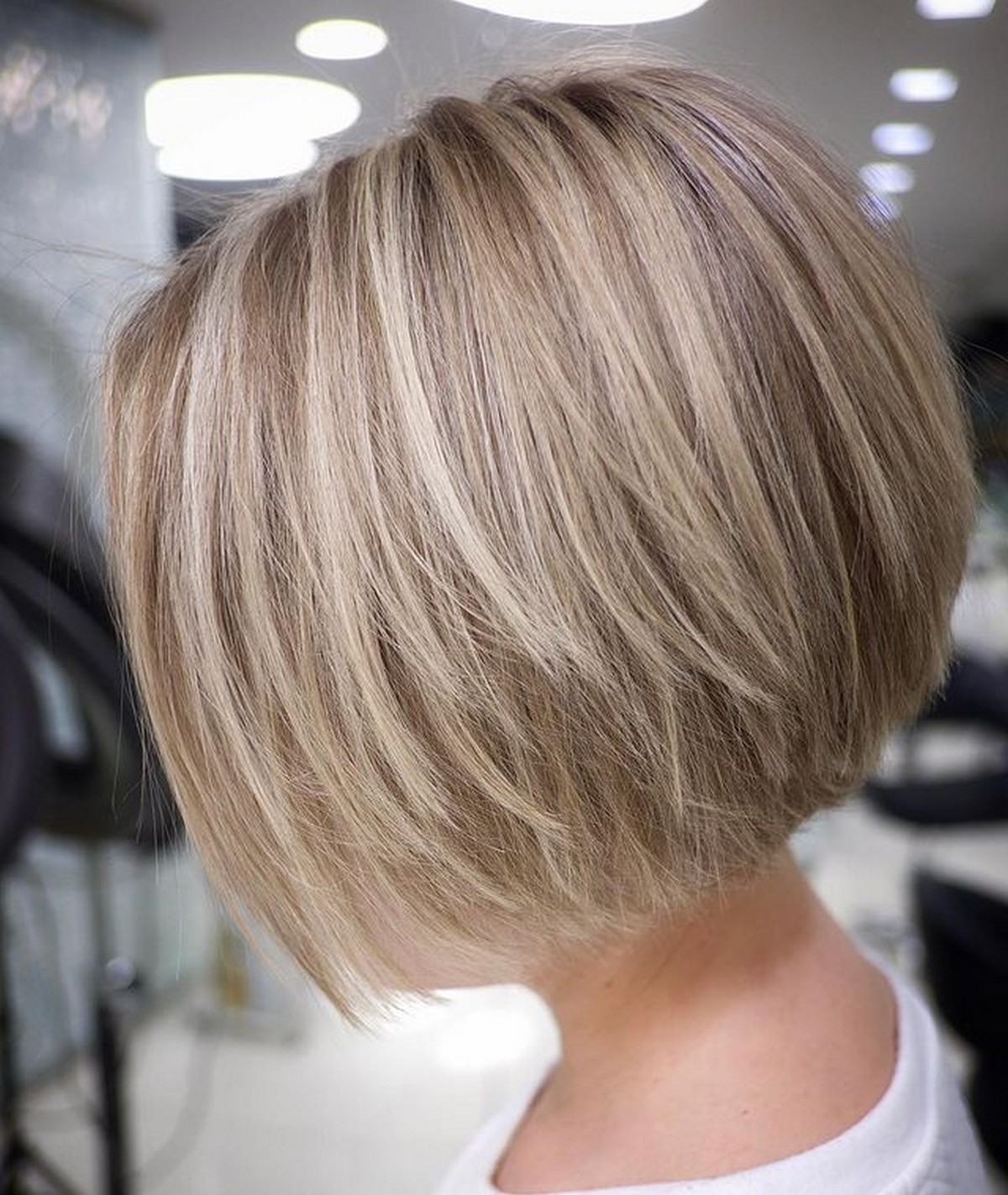 Straight Textured Creamy Blonde Bob