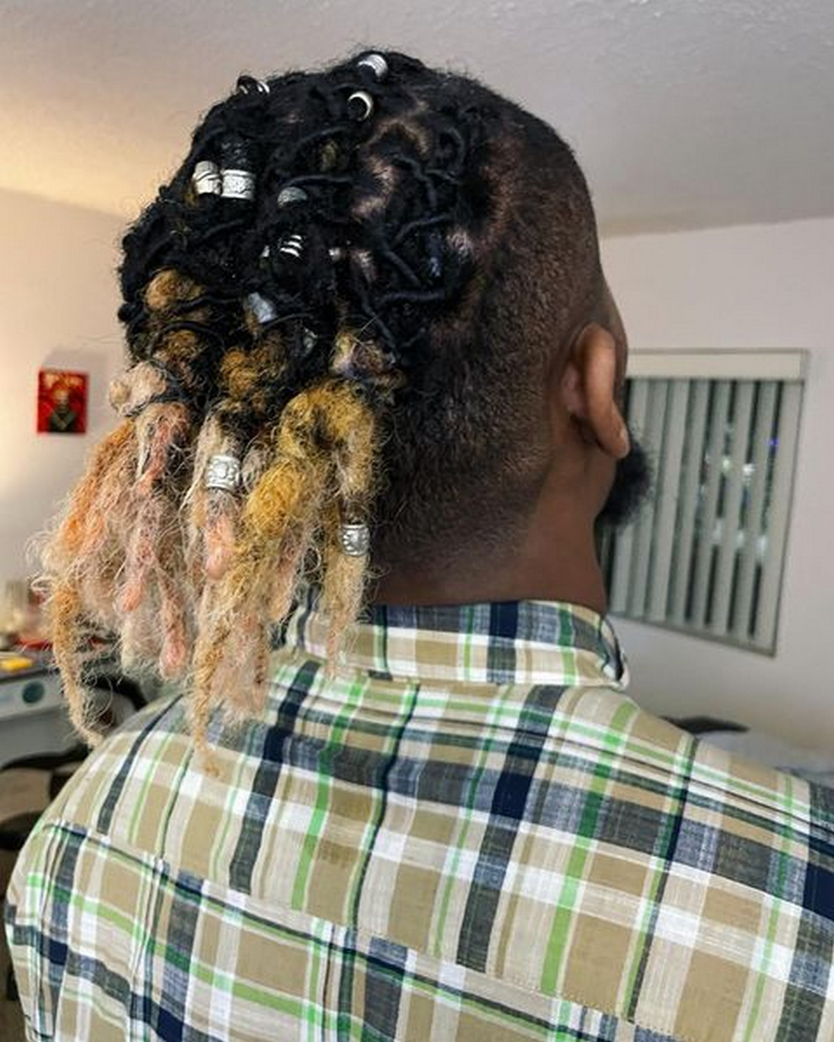 Taper Fade Dreads with Accessories