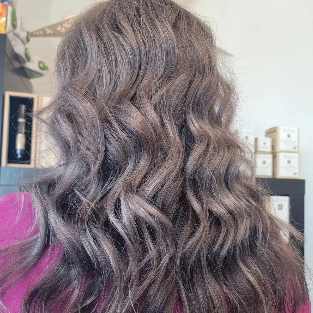 Wavy Long Gray Hair