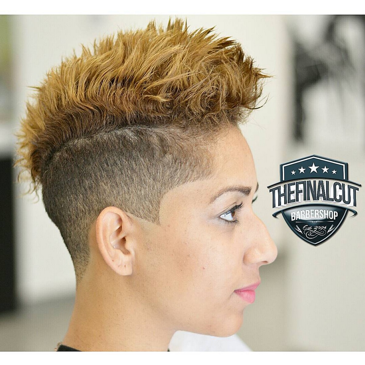 Bleached Feminine Faux Hawk