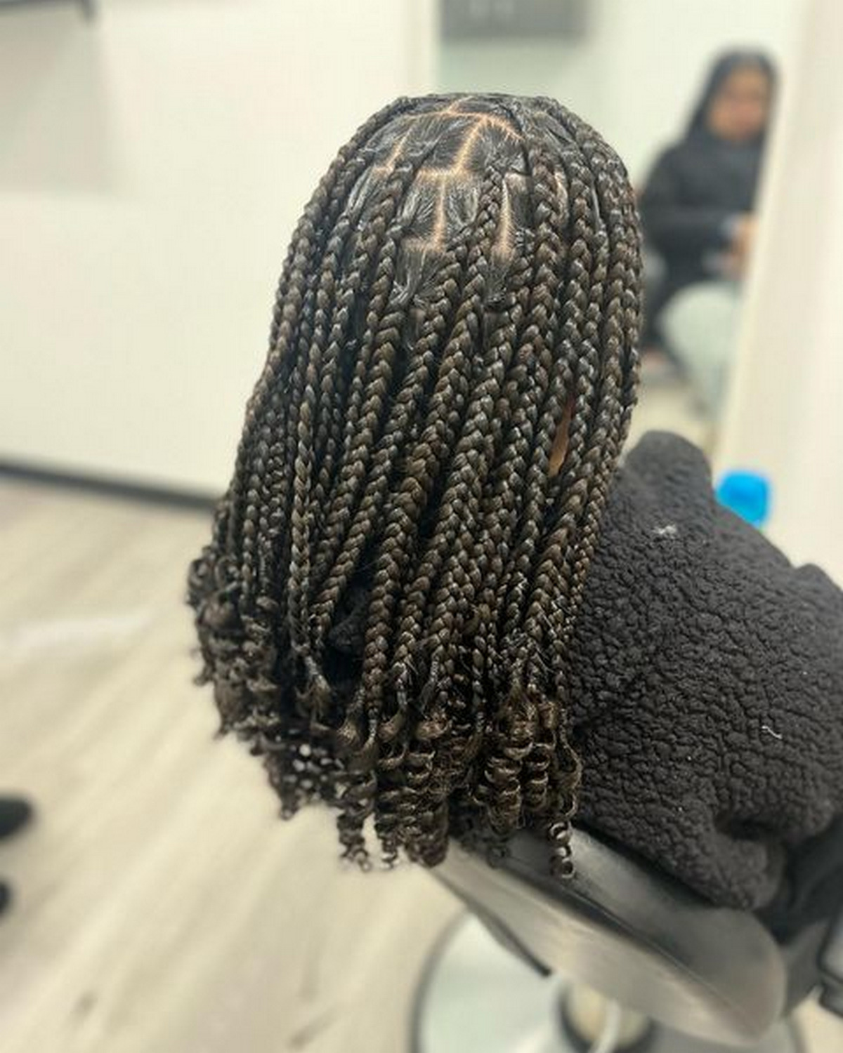 Jumbo Braids With Curled Ends