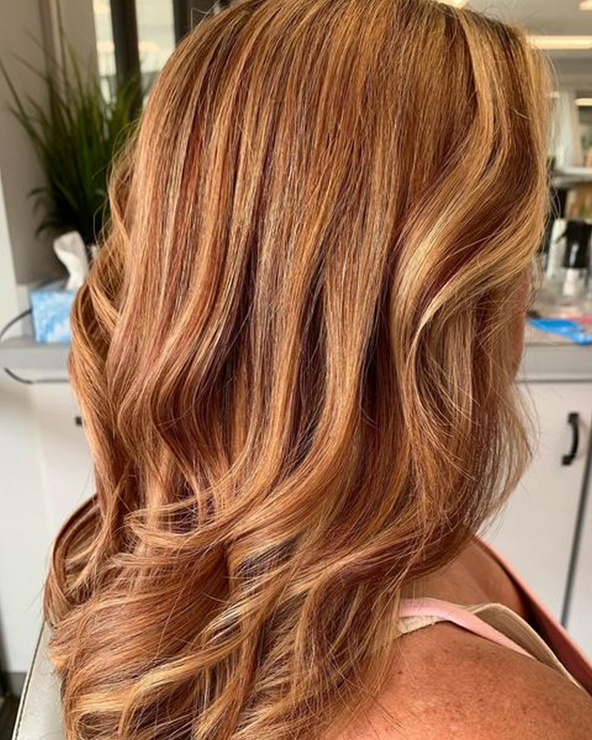 Red And Blonde Highlights With Rusk Deep Shine