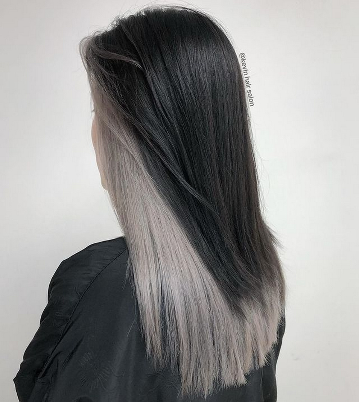 Silver Underneath Hair Color 