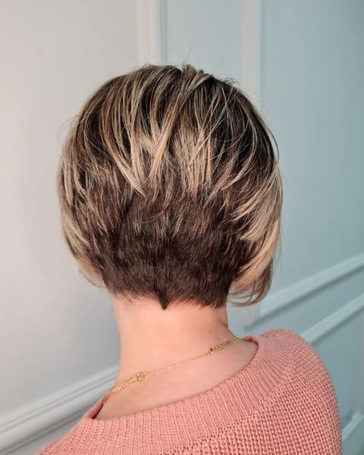 Stacked Rounded Pixie with Temple Undercut