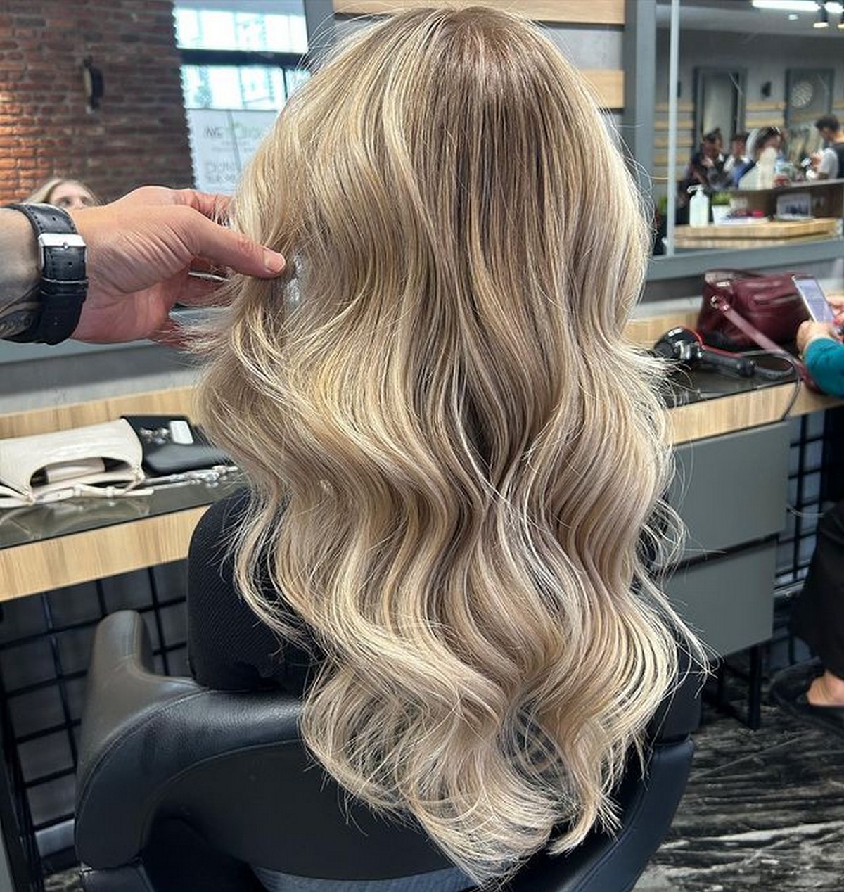 V-Cut Blonde Balayage