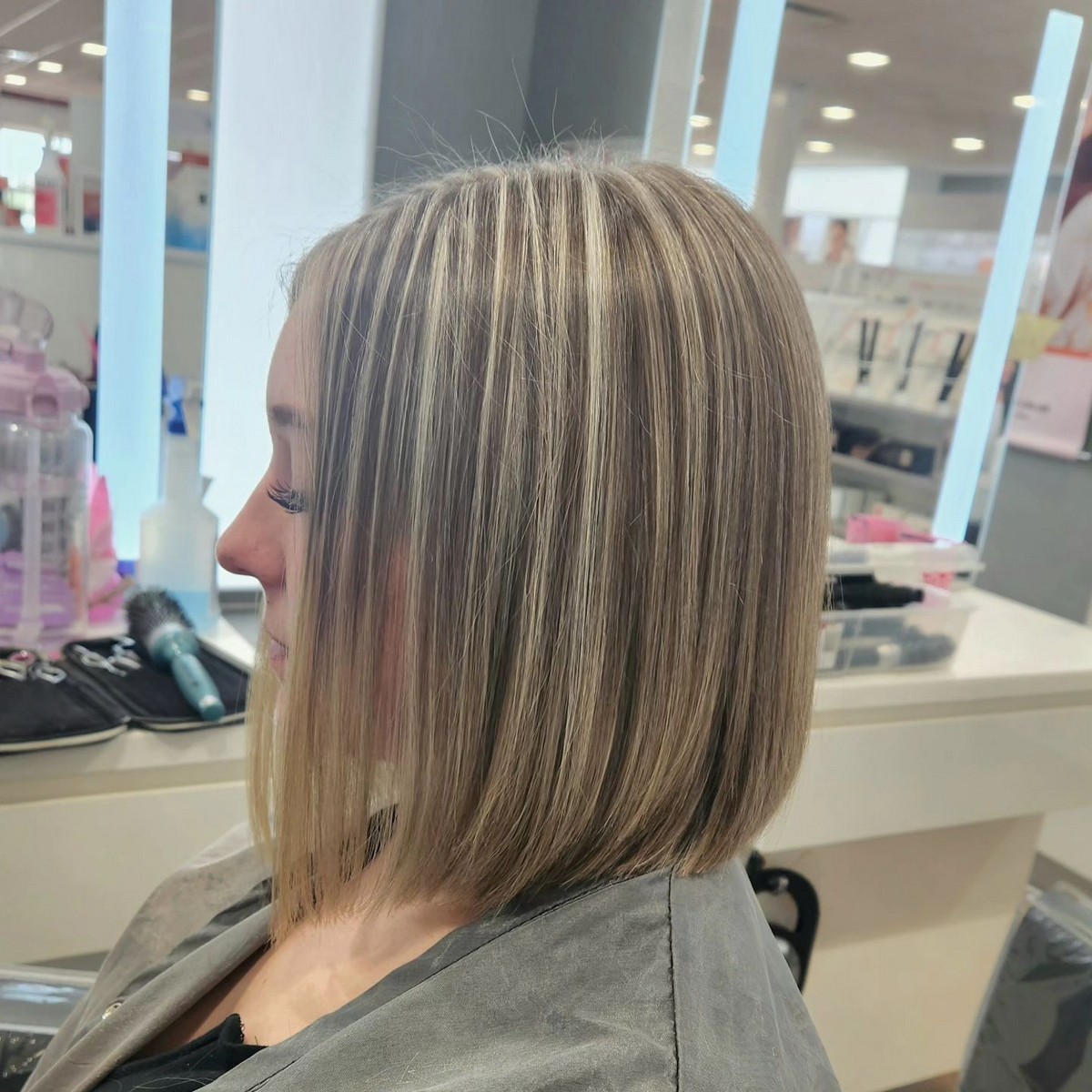 Ash Blonde Highlights On Short Hair