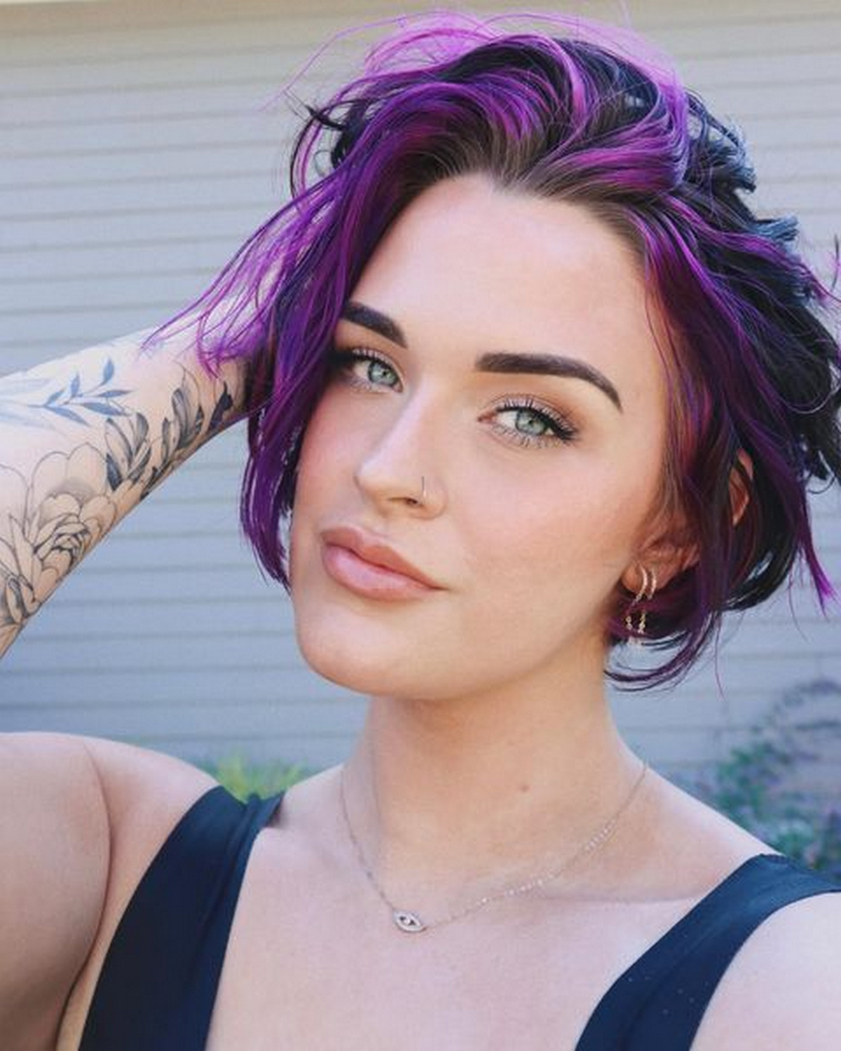 Purple Wavy Pixie