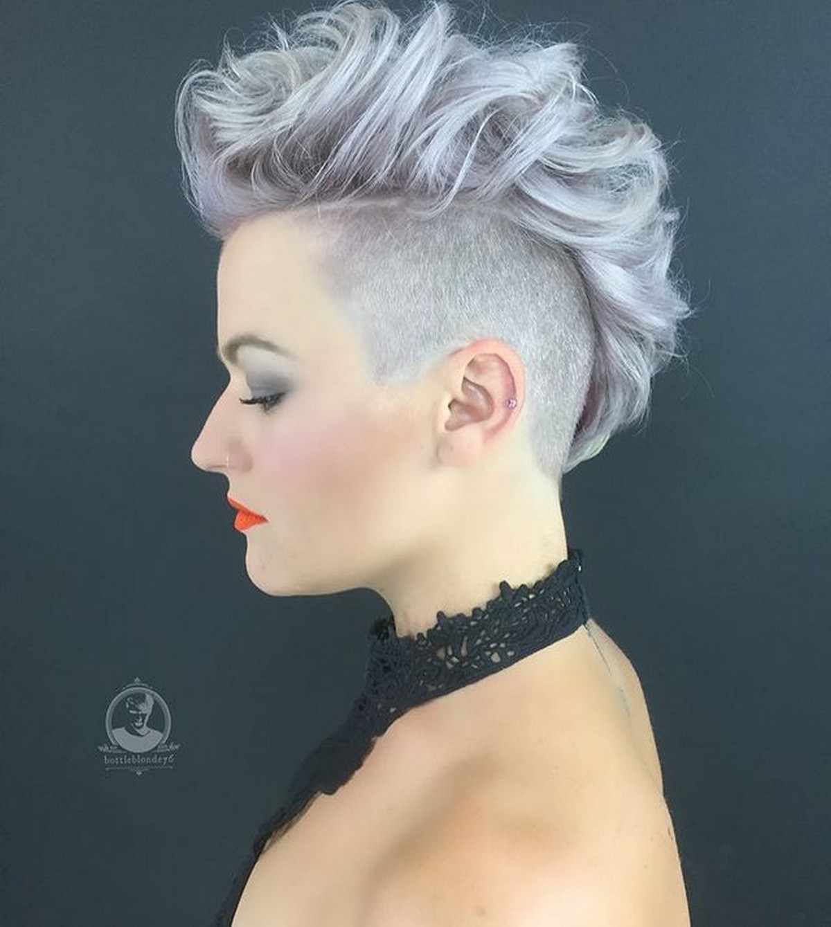 Stunning Silver Faux Hawk