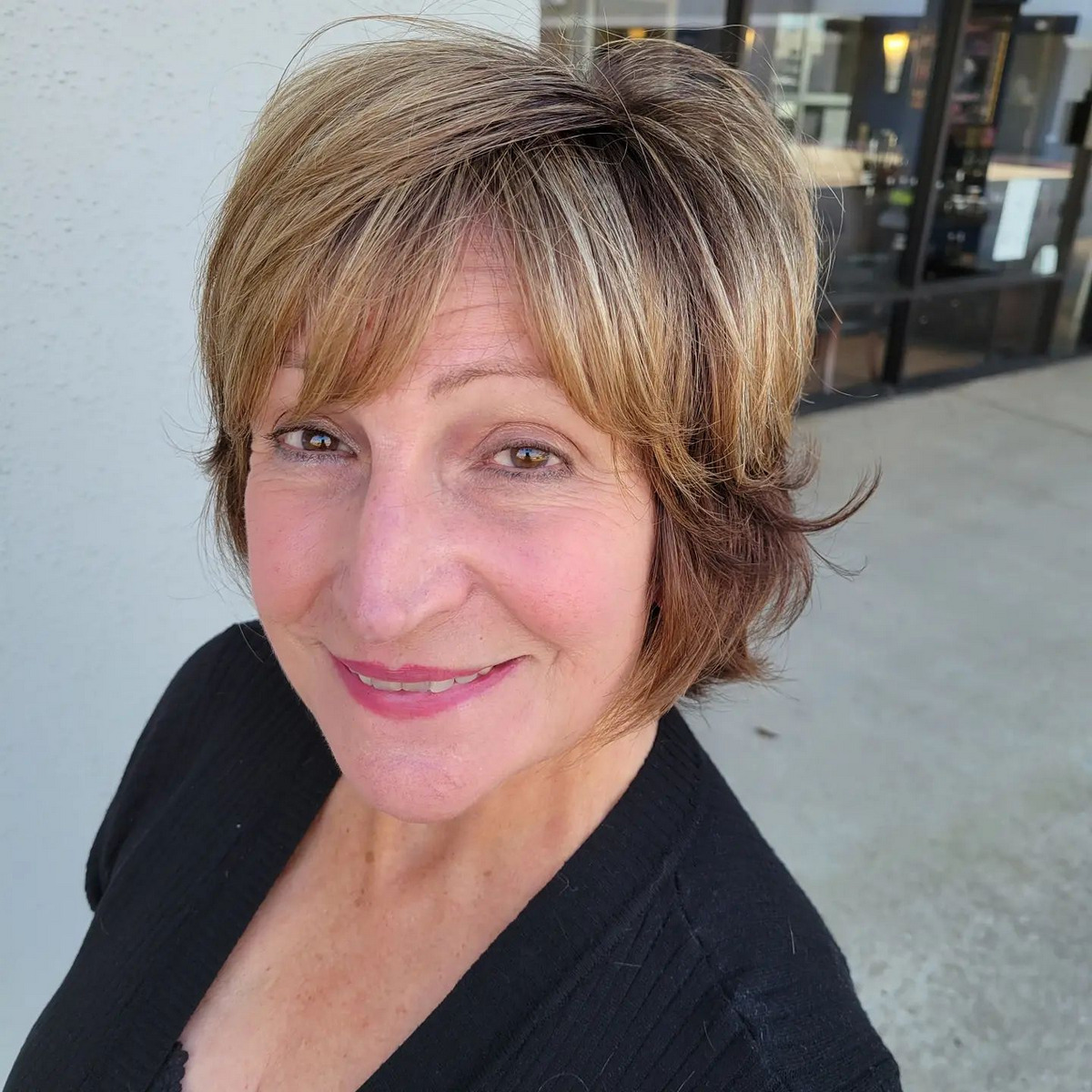Feathered With Bangs For Women Over 50