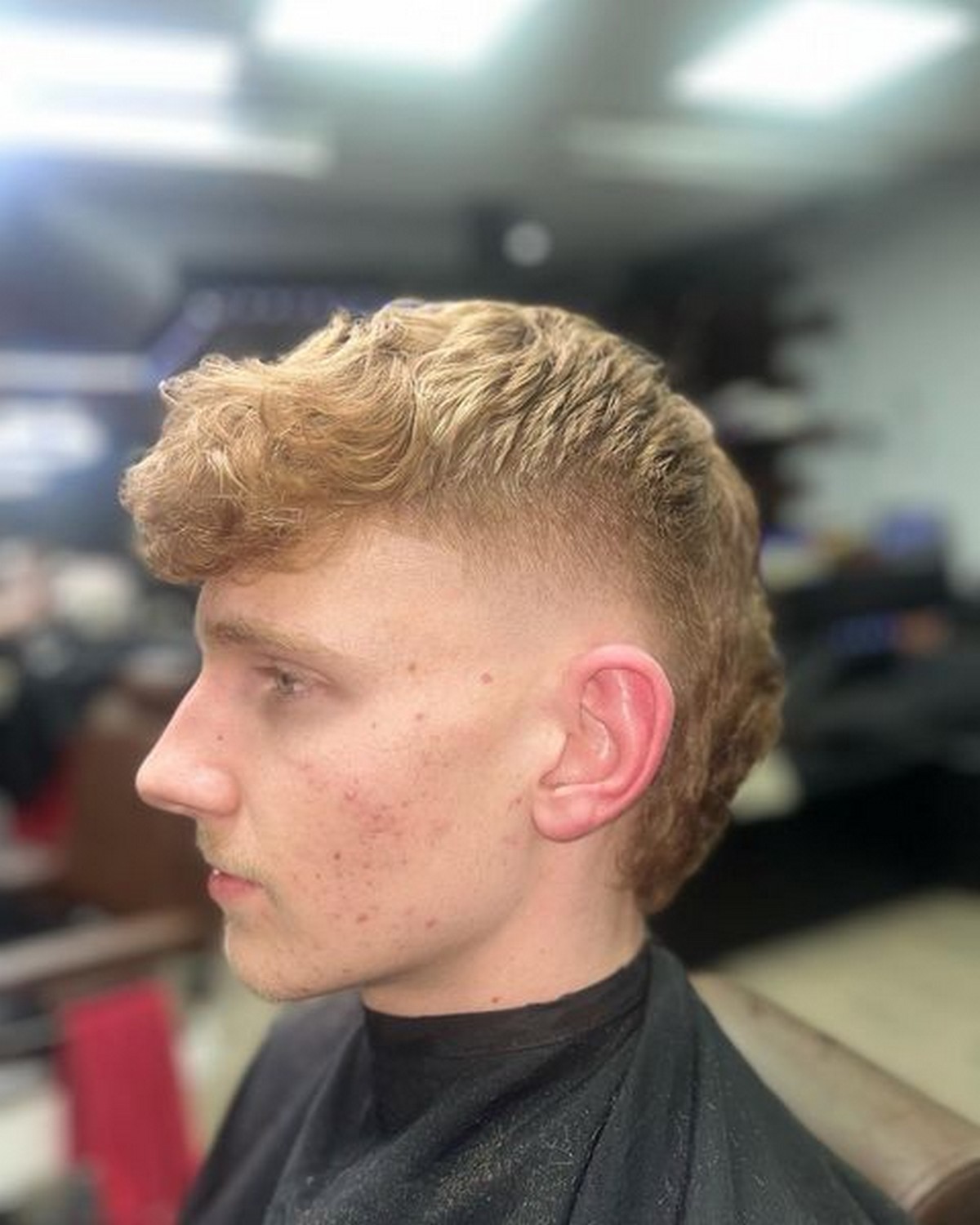 Burst fade with mullet