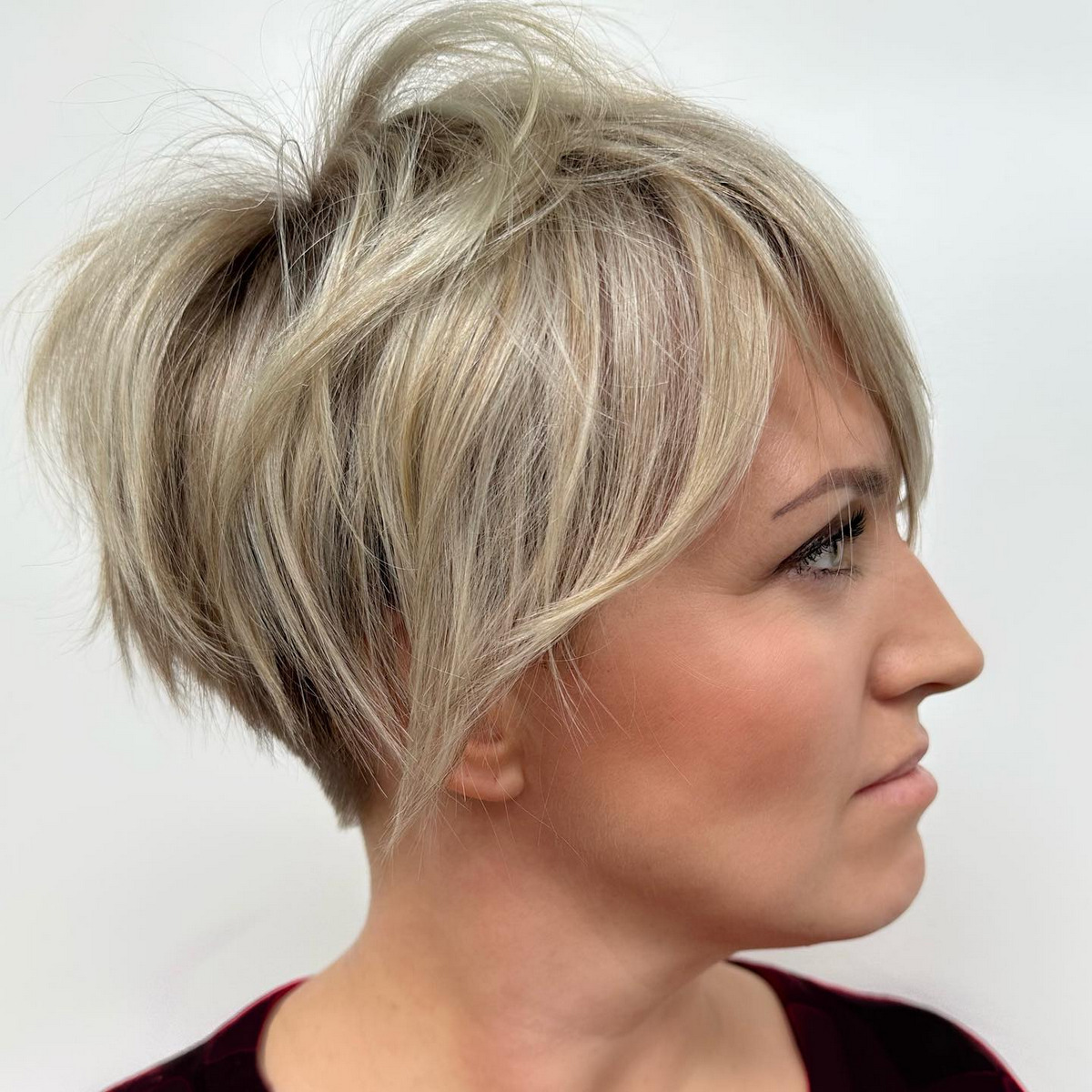Edgy Pixie With Bangs and Highlights