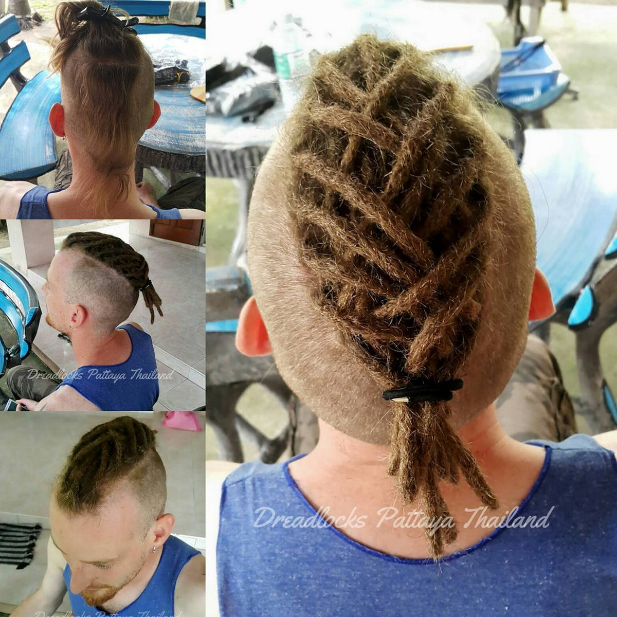 High Taper Fade with Criss Cross Dreadlocks