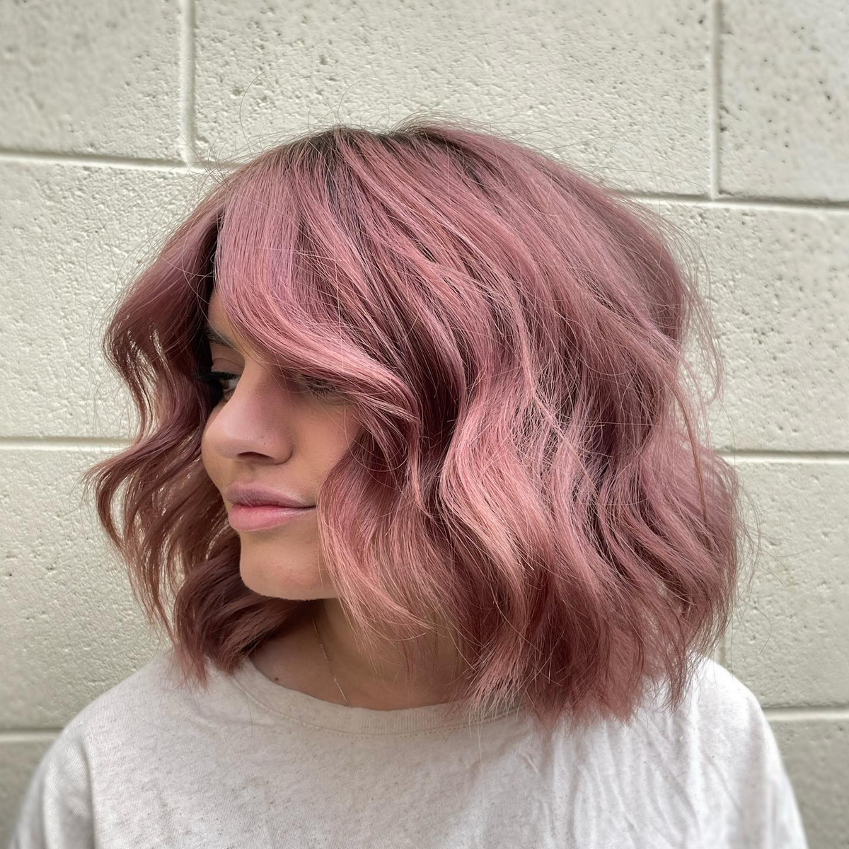 Pink Short Wave Hair