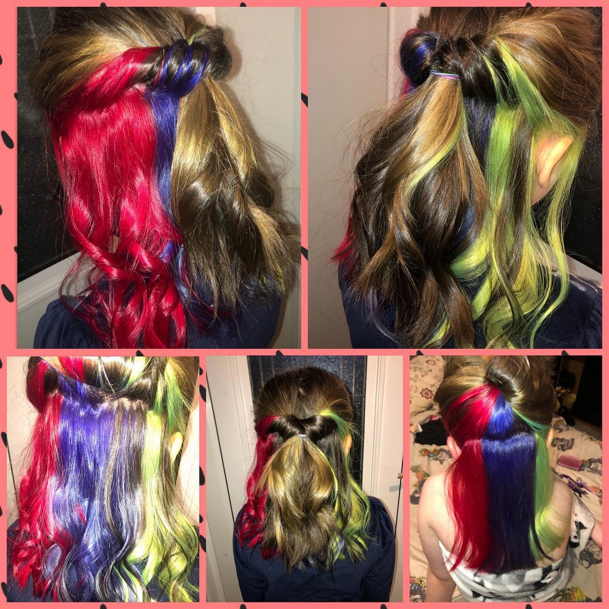 Rainbow Crown Braid