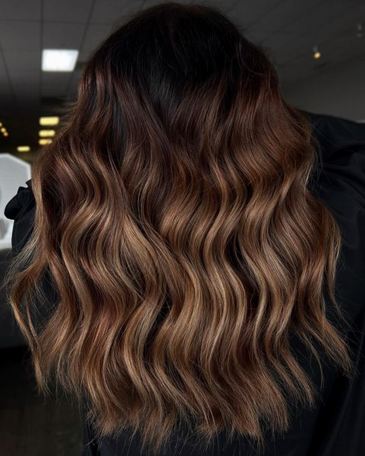 Dark Blonde Balayage For Dark Hair